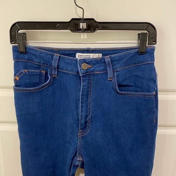 Zara Basic Women's Z1975 Mexico High Rise Skinny Stretch Denim. Blue. Size 10. - Picture 3 of 11